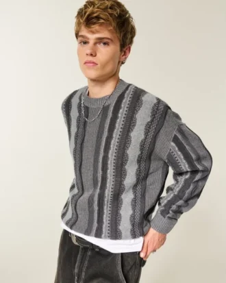 Jersey de cuello redondo a rayas