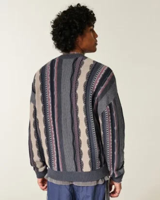 Jersey de cuello redondo a rayas