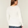 Jersey de cuello redondo con diseño de punto trenzado