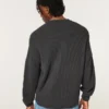 Jersey de cuello redondo con estampado de rosas