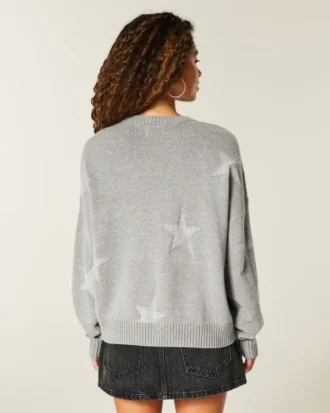 Jersey de cuello redondo con estampado Easy Star