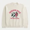 Jersey de cuello redondo con estampado Jackson Hole