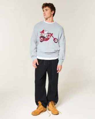 Jersey de cuello redondo con estampado Snoopy