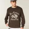 Jersey de cuello redondo con gráfico Boxy St. Anton Austria