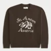 Jersey de cuello redondo con gráfico Boxy St. Anton Austria