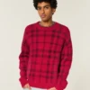 Jersey de cuello redondo holgado y peludo