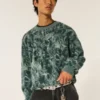 Jersey de cuello redondo holgado y peludo