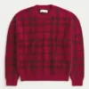 Jersey de cuello redondo holgado y peludo