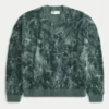Jersey de cuello redondo holgado y peludo
