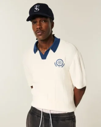 Jersey de manga corta y corte cuadrado Polo