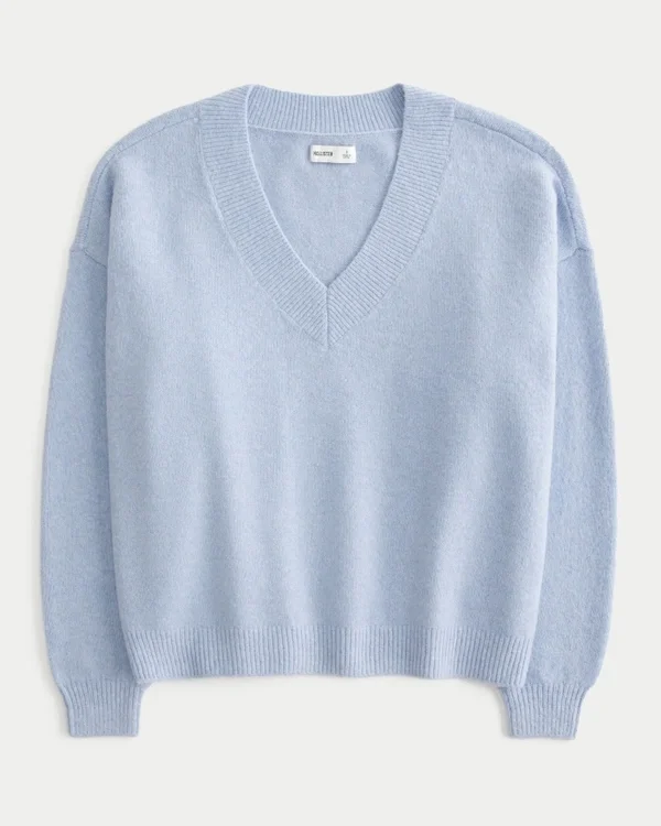 Jersey oversize con cuello en V Hollister Comfy Cloud