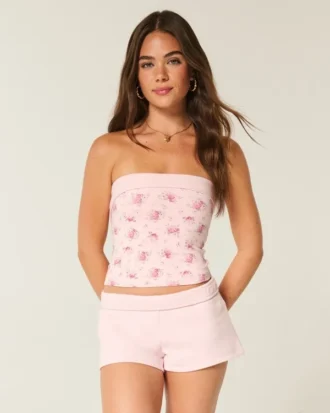 Mini pantalón corto de felpa