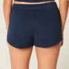 Mini shorts de felpa con estampado de lazo