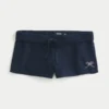 Mini shorts de felpa con estampado de lazo