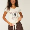 Mini shorts de franela con lazo de satén Holiday Vault Release