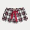 Mini shorts de franela con lazo de satén Holiday Vault Release