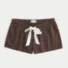 Mini shorts de franela con lazo de satén Holiday Vault Release