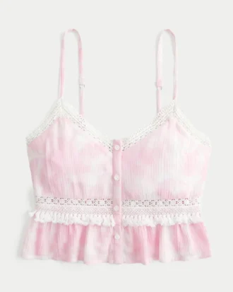 Mini top corto con flecos