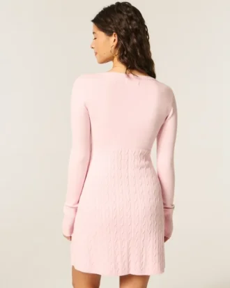 Mini vestido tipo suéter Babydoll