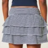 Minifalda pantalón con volantes de punto