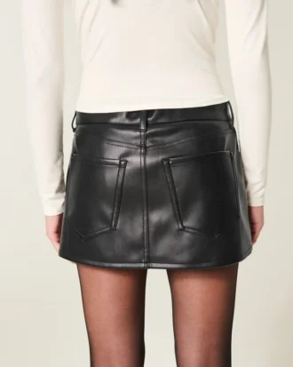 Minifalda pantalón de piel sintética