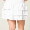 Minifalda pantalón de punto con volantes