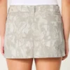 Minifalda pantalón de sarga de camuflaje de talle bajo