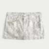 Minifalda pantalón de sarga de camuflaje de talle bajo
