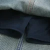 Minifalda pantalón vaquera bordada de lavado medio