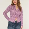 Minifalda pantalón vaquera de talle bajo y lavado oscuro
