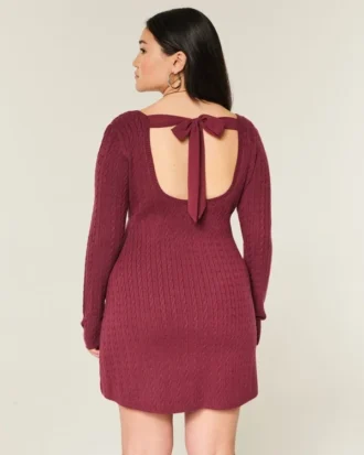 Minivestido babydoll con lazo en la espalda