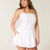 Minivestido con ribete de encaje