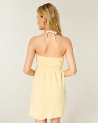 Minivestido sin tirantes de felpa