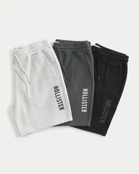Pack de 3 pantalones cortos con logo a media pierna