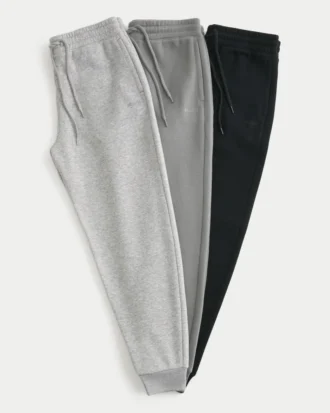 Pack de 3 pantalones de chándal de felpa holgados