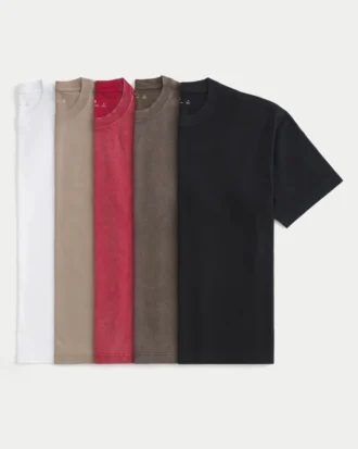 Pack de 5 camisetas de manga corta gruesas y holgadas
