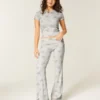 Pantalones acampanados con cintura cruzada de punto Always Cozy