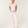 Pantalones acampanados con cintura cruzada de punto Always Cozy