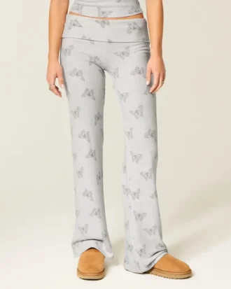 Pantalones acampanados con cintura cruzada de punto Always Cozy