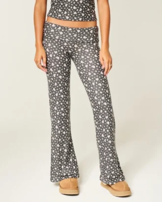 Pantalones acampanados con cintura cruzada de punto Always Cozy