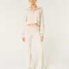 Pantalones acampanados con cintura doblada y tejido de punto de Gilly Hicks