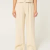 Pantalones anchos de mezcla de lino y talle ultraalto Livvy de Hollister