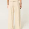 Pantalones anchos de mezcla de lino y talle ultraalto Livvy de Hollister