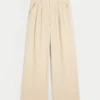 Pantalones anchos de mezcla de lino y talle ultraalto Livvy de Hollister