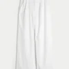 Pantalones anchos de mezcla de lino y talle ultraalto Livvy de Hollister