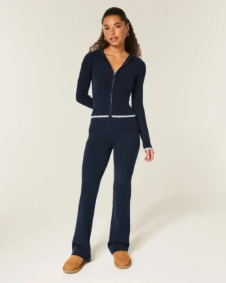 Pantalones bootcut con vuelta de punto de Gilly Hicks