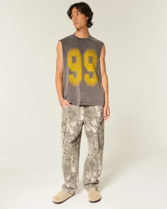 Pantalones cargo holgados tipo skater con estampado de camuflaje