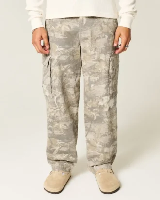 Pantalones cargo holgados tipo skater con estampado de camuflaje