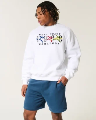 Pantalones cortos de felpa por encima de la rodilla con icono