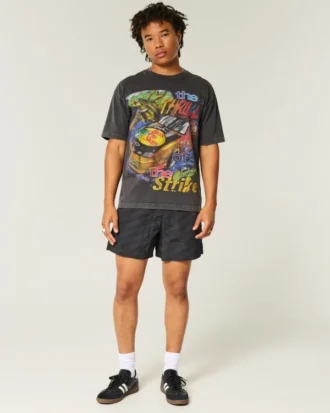 Pantalones cortos de fútbol holgados hasta la mitad del muslo